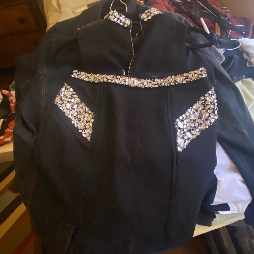 Rhinestone Skirt Set